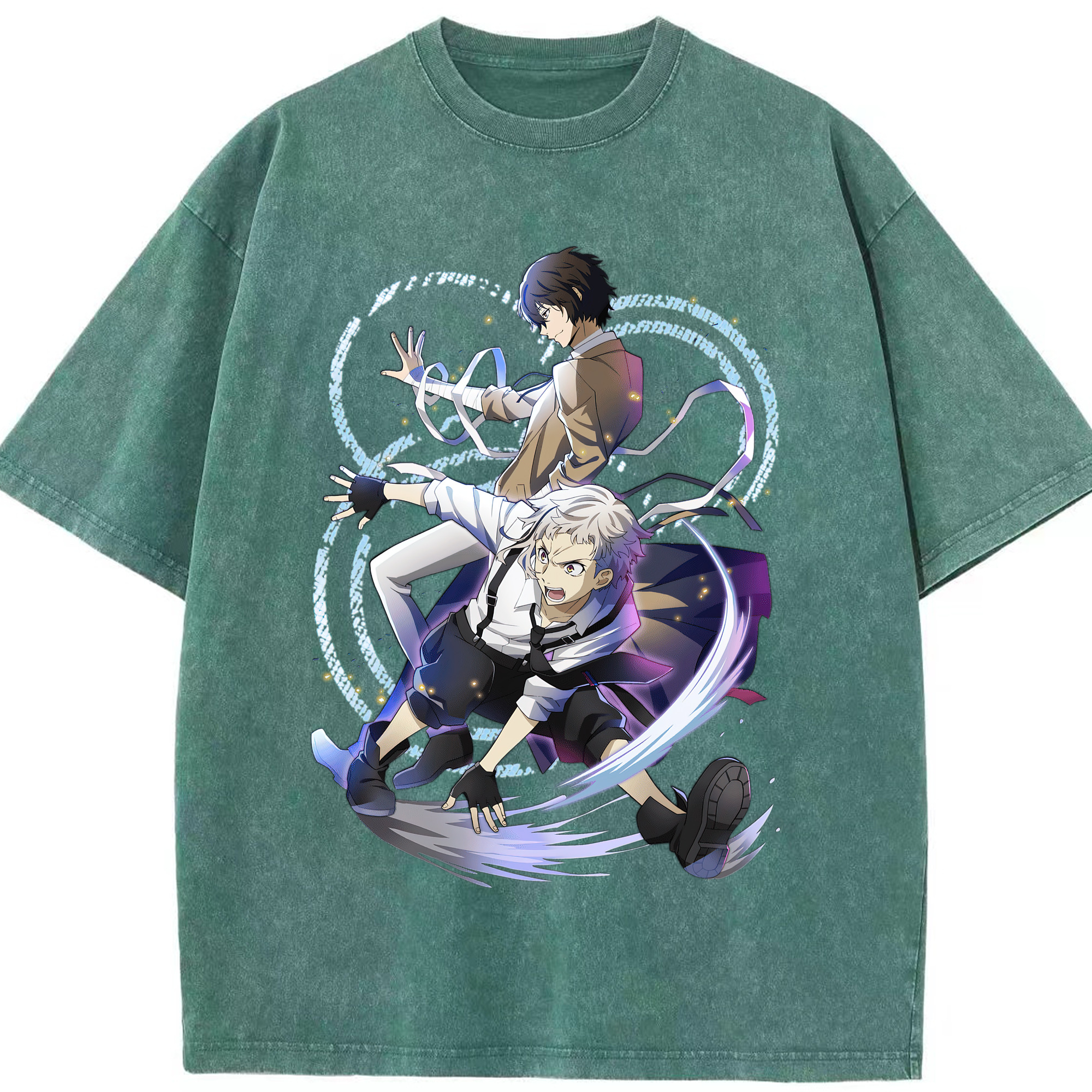 （画像用） 文豪ストレイドッグス Bungo Stray Dogs 綿100% ヴィンテージ風 半袖Tシャツ（フロントプリント）